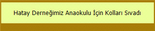 Hatay Derneğimiz Anaokulu İçin Kolları Sıvadı