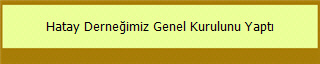 Hatay Derneğimiz Genel Kurulunu Yaptı